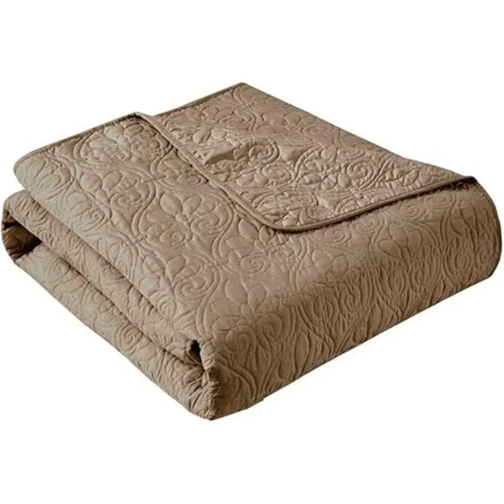 Oversized Quilted Throw in Khaki Finish MP50-2984, 60